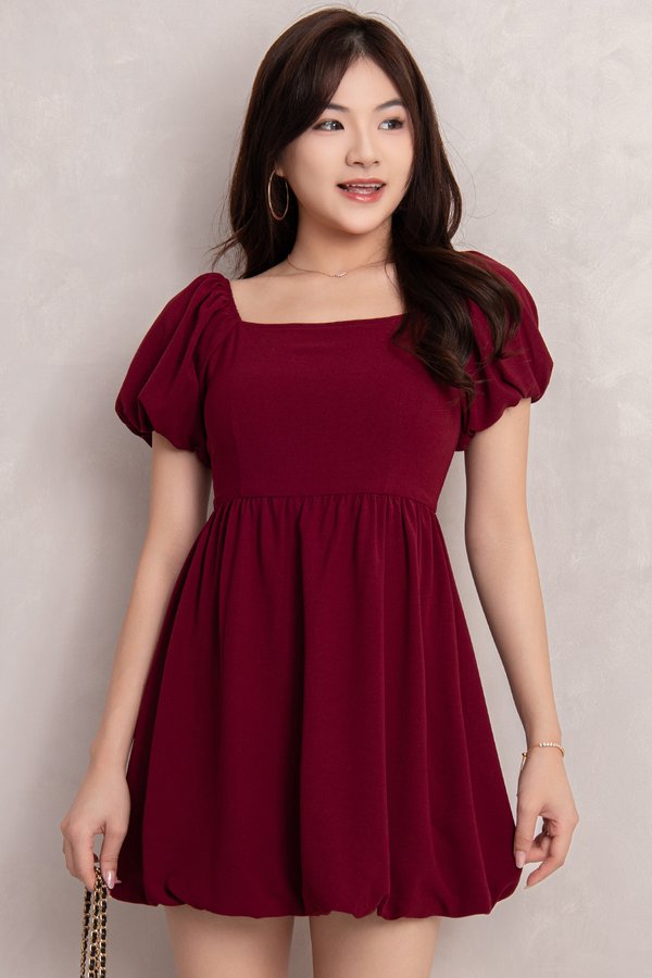 Reverie Romper Dress Burgundy