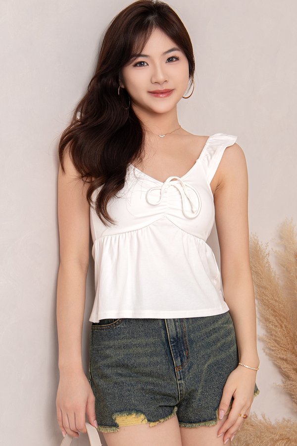 Scarlet Padded Top White *PLUSH*