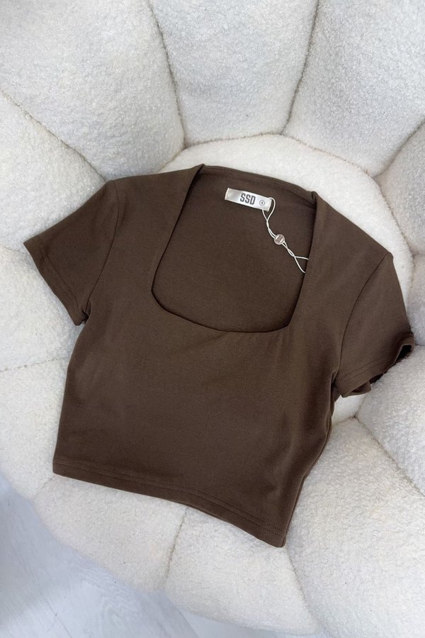 Jane Padded Top Ash Brown *PLUSH*