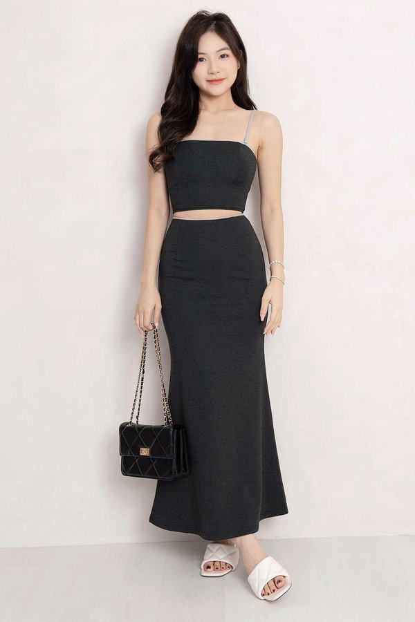 Zira Midi Skirt Dark Grey