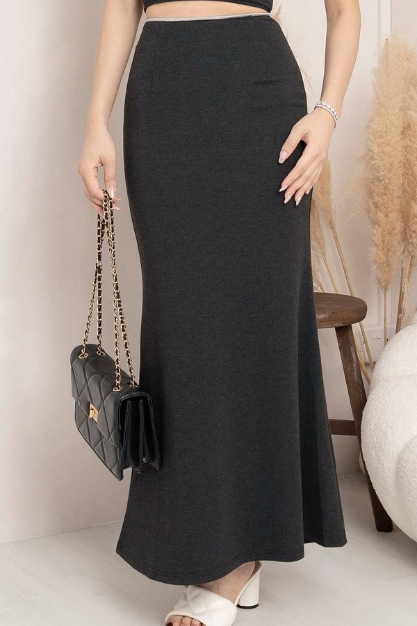 Zira Midi Skirt Dark Grey