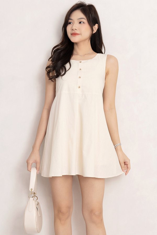 Vanessa Romper Dress Cream