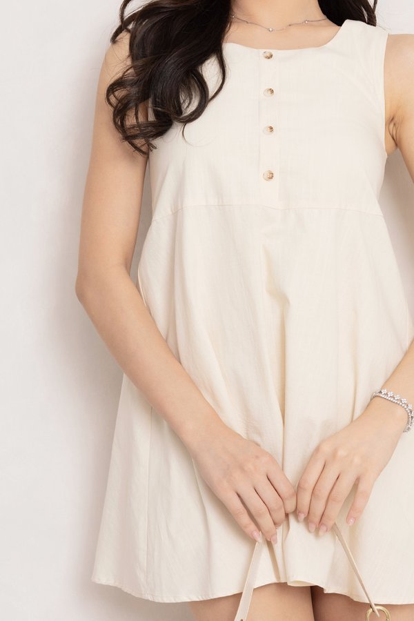 Vanessa Romper Dress Cream