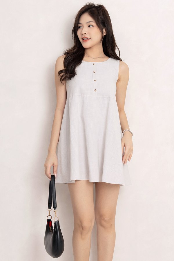 Vanessa Romper Dress Light Grey