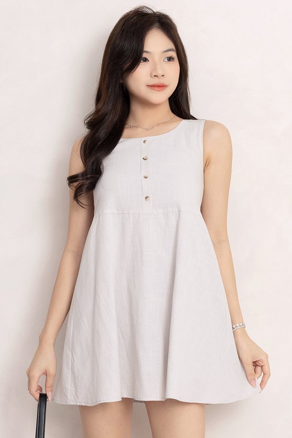 Vanessa Romper Dress Light Grey