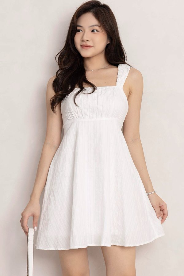 Leona Embroidery Dress White