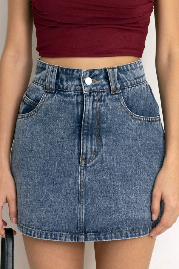 River Denim Skorts Stone Wash