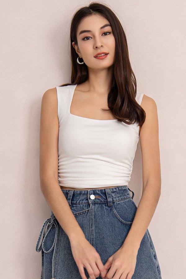Tasha Padded Top White *PLUSH*