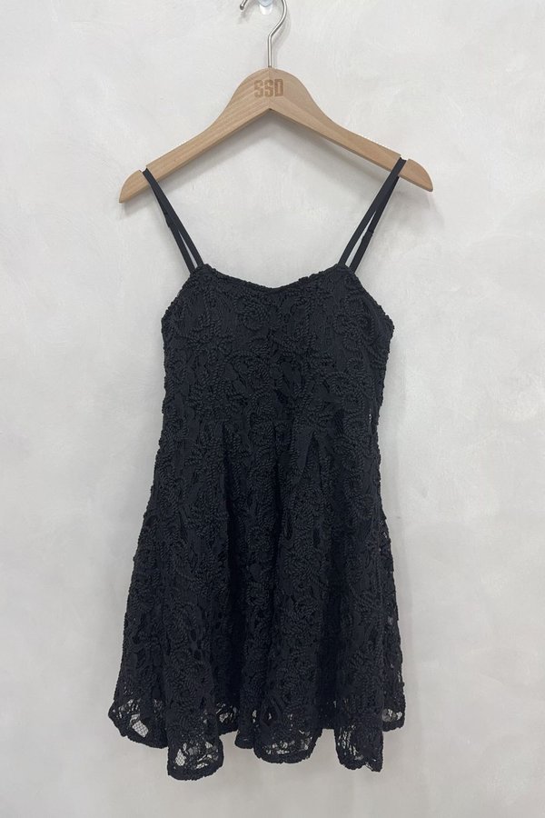 Layla Crochet Dress Black