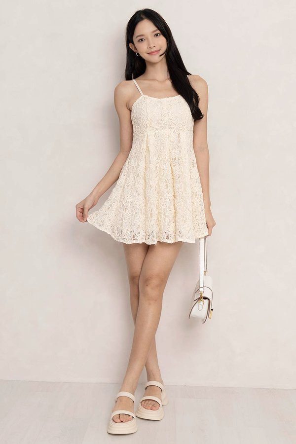 Layla Crochet Dress Cream