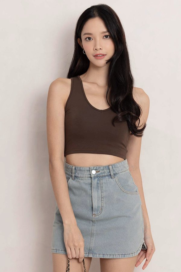 Hattie Denim Skorts Light Wash