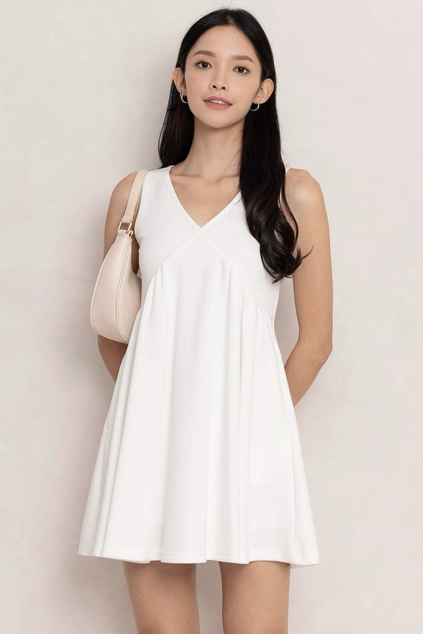 Lira Romper Dress White