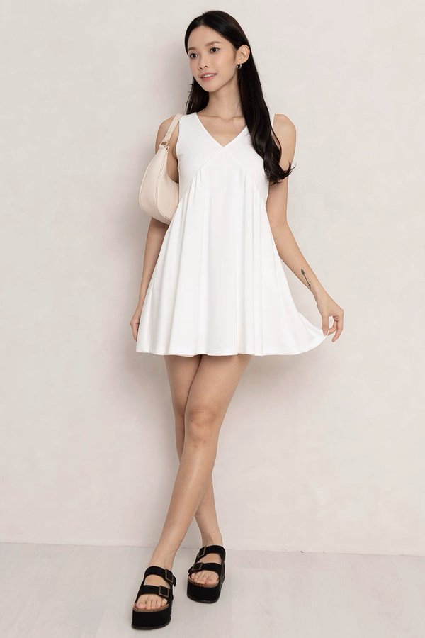 Lira Romper Dress White