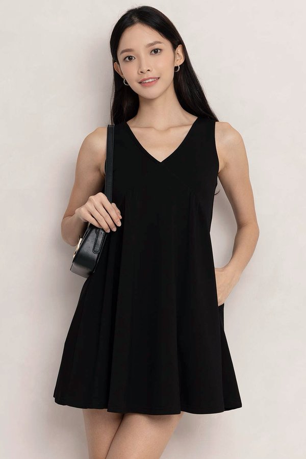 Lira Romper Dress Black