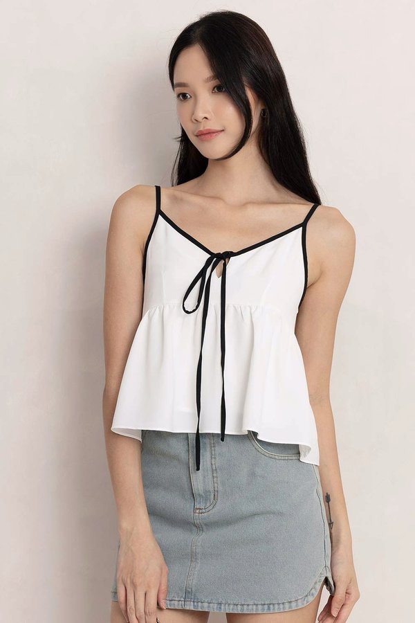 Zarah Outline Top (White/Black)