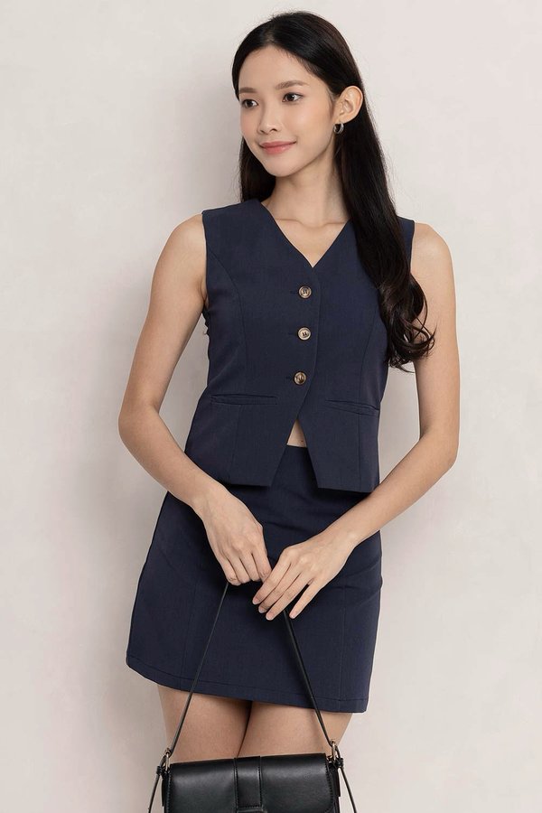 Oden Vest Top Navy