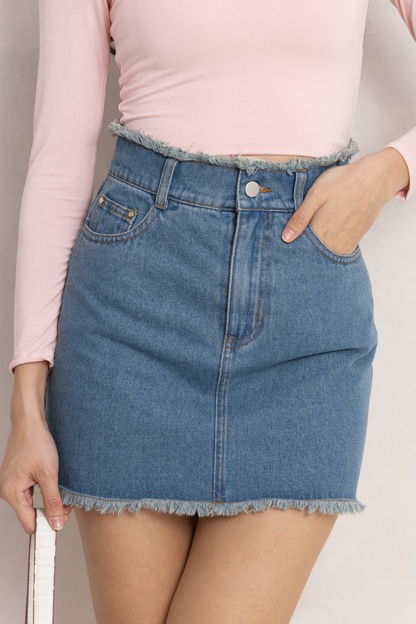 Bonita Denim Skorts Mid Wash