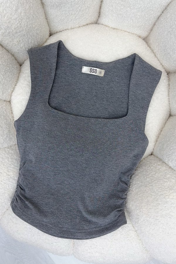Tasha Padded Top Light Textured Grey *PLUSH*