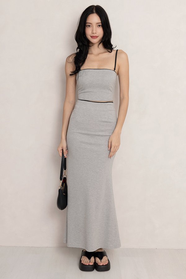 Zira Midi Skirt Light Grey