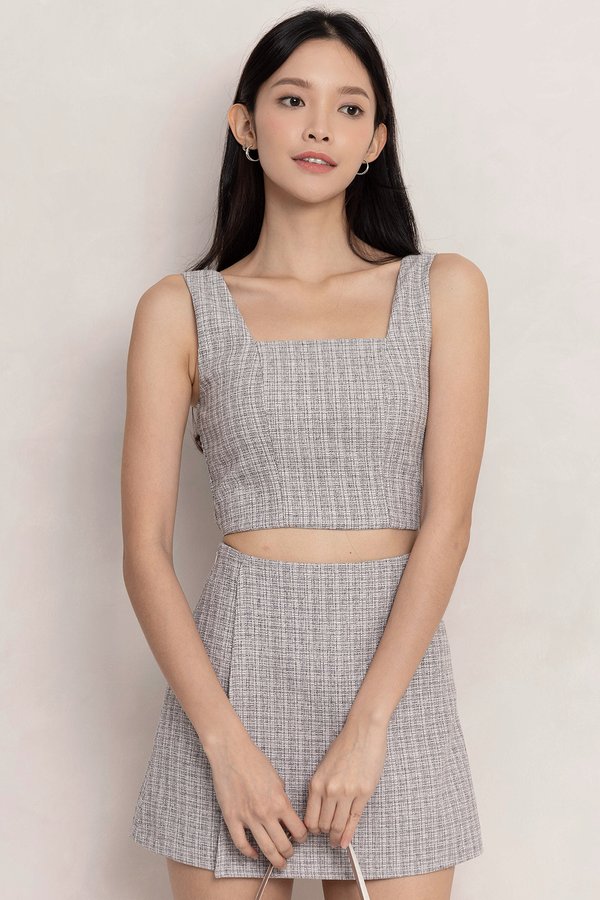Amira Skorts Grey Tweed