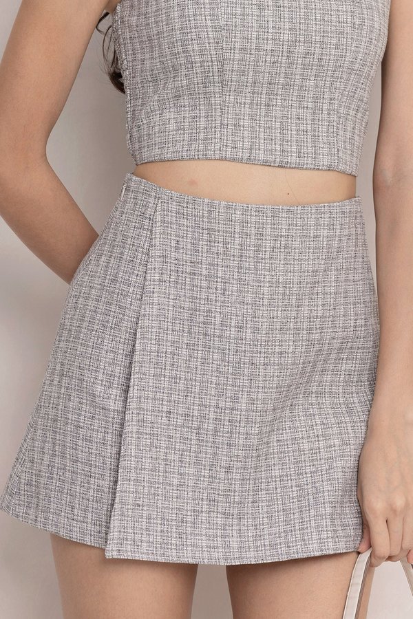 Amira Skorts Grey Tweed