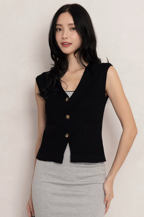 Lumi Knit Outerwear Black