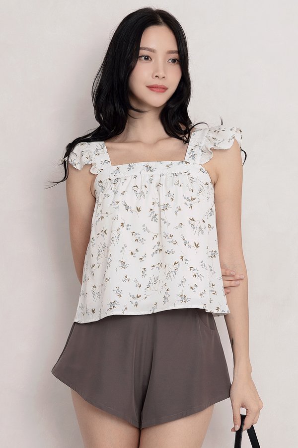 Sarah Top Botanical Blue