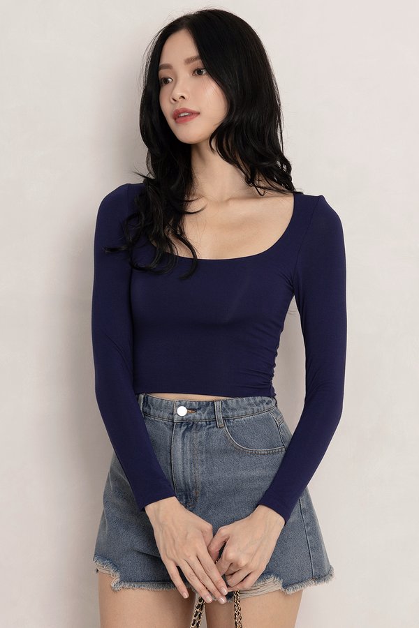 Shan Padded Top Navy *MM*
