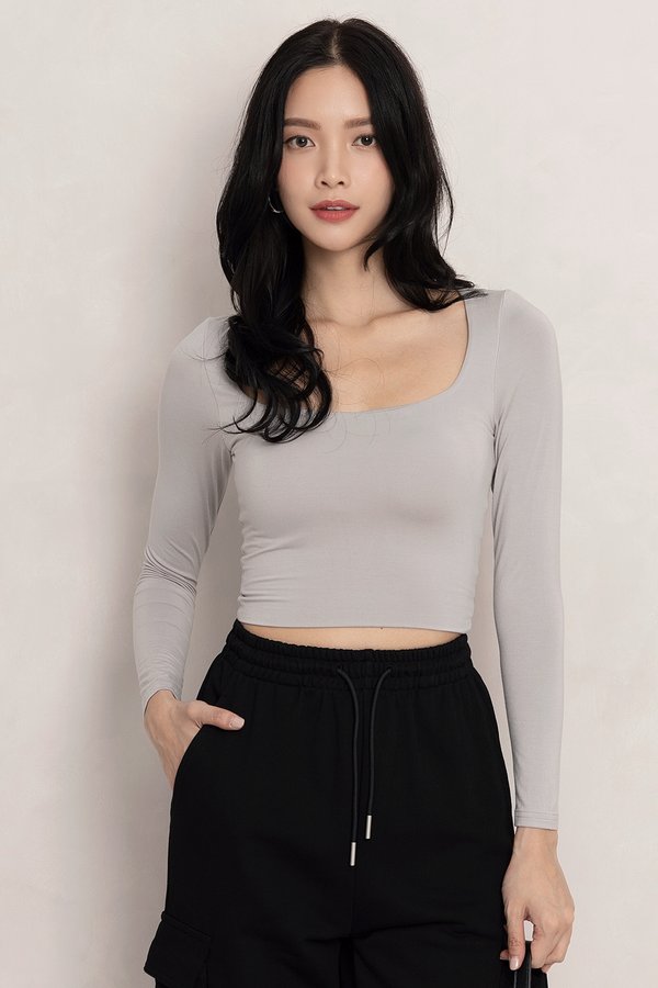 Shan Padded Top Light Grey *MM*