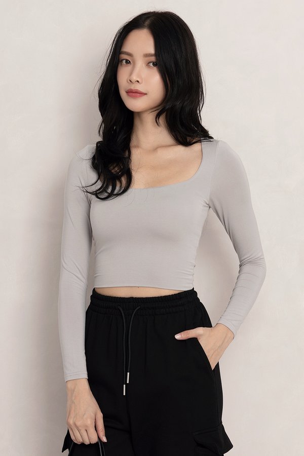 Shan Padded Top Light Grey *MM*