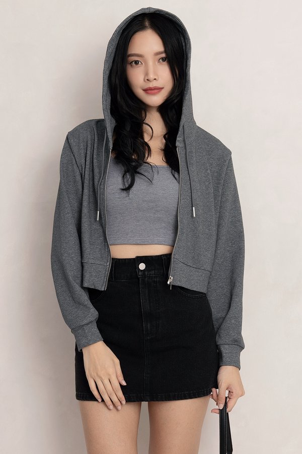 Fira Hoodie Jacket Textured Grey