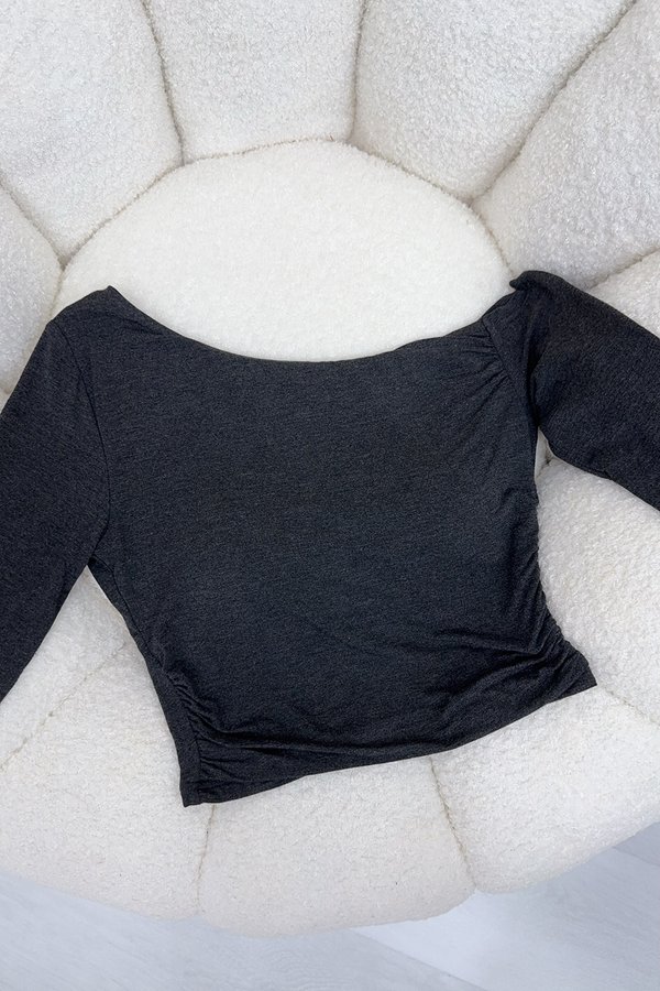 Carter Padded Top Textured Grey *MM*