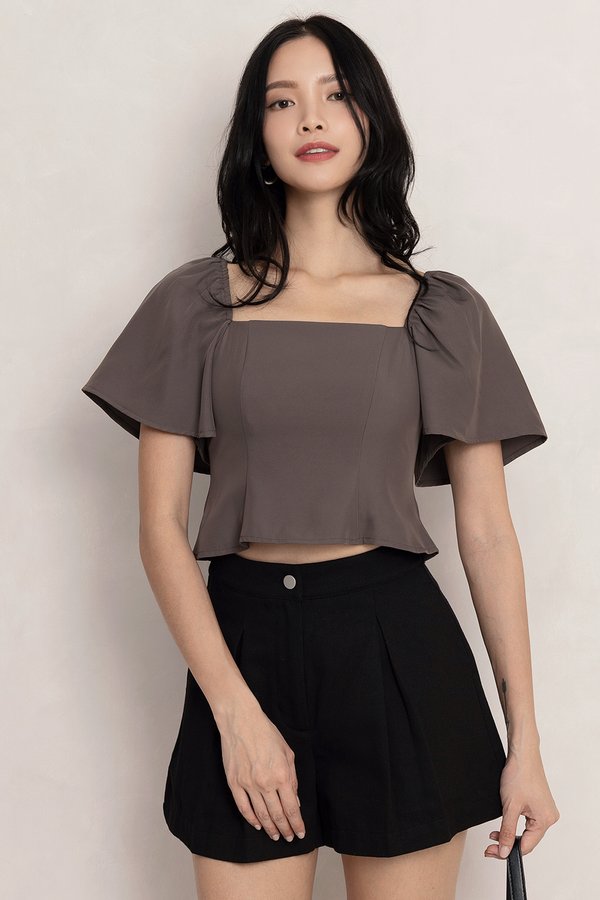 Angelica Top Taupe Grey