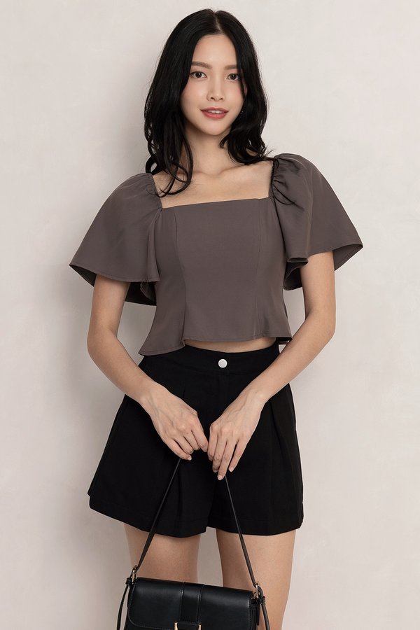 Angelica Top Taupe Grey
