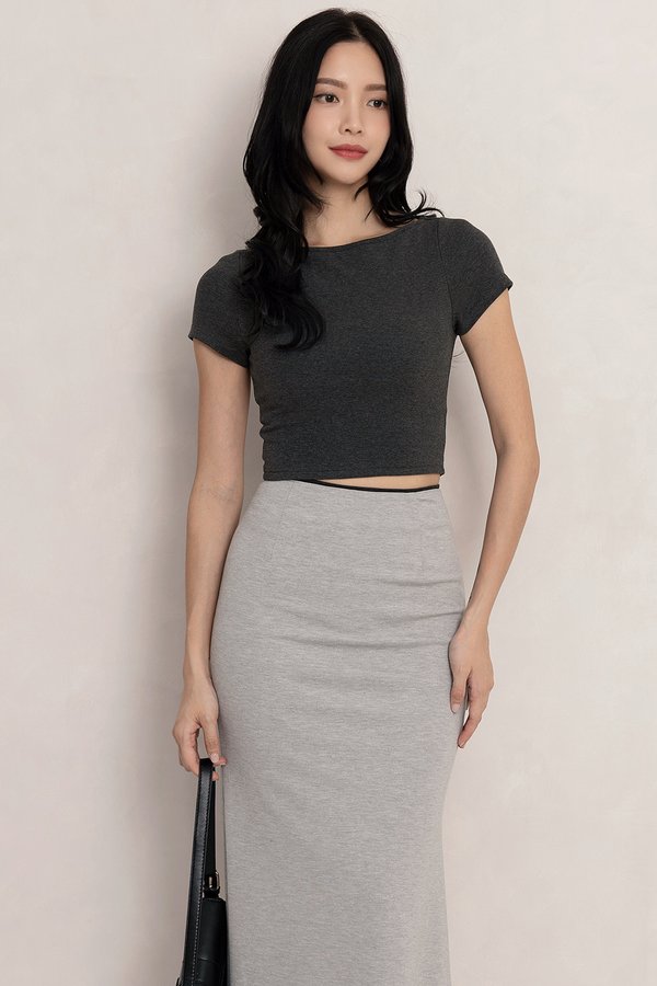 Sienna Padded Top Dark Textured Grey *PLUSH*
