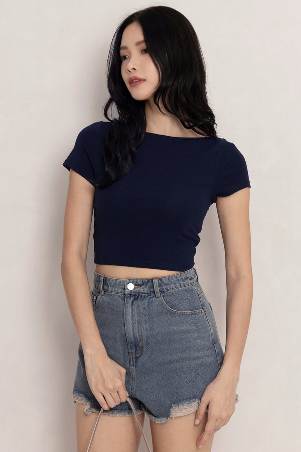Sienna Padded Top Navy *PLUSH*