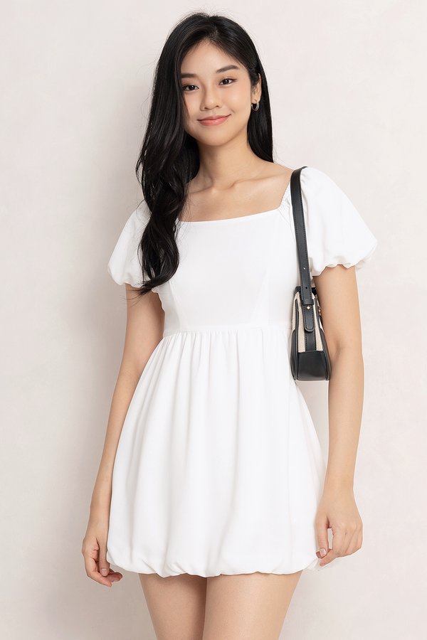 Reverie Romper Dress White
