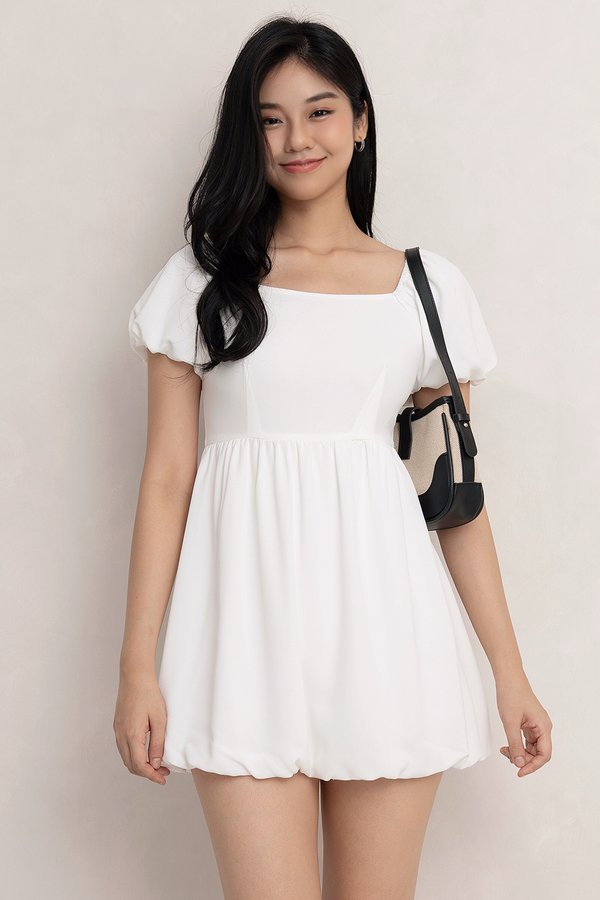 Reverie Romper Dress White
