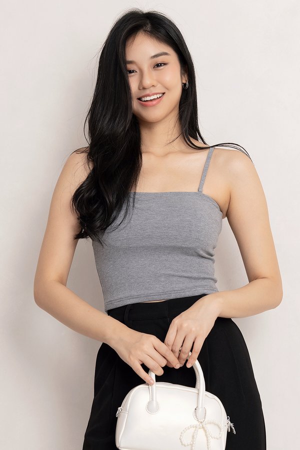 Ivette Padded Top Light Textured Grey *PLUSH*