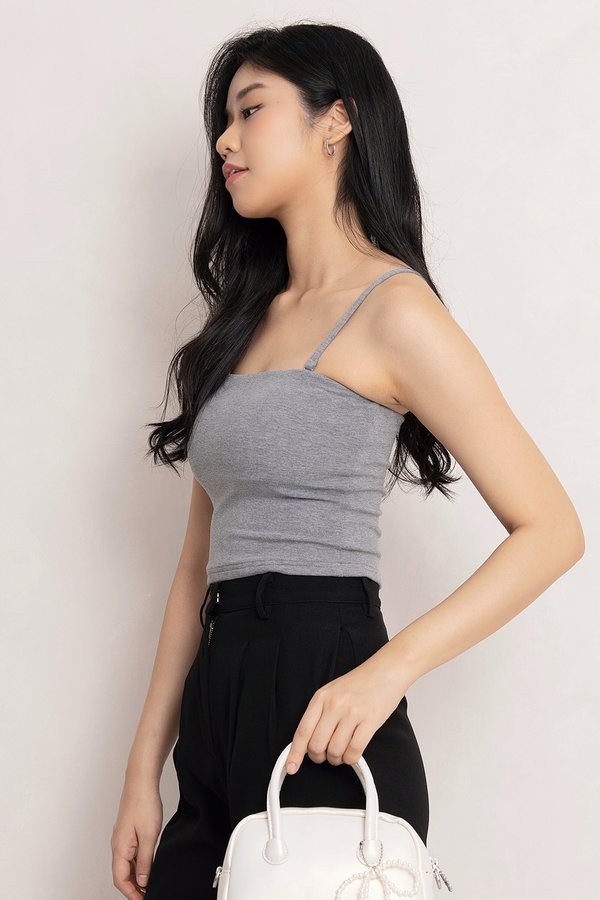 Ivette Padded Top Light Textured Grey *PLUSH*