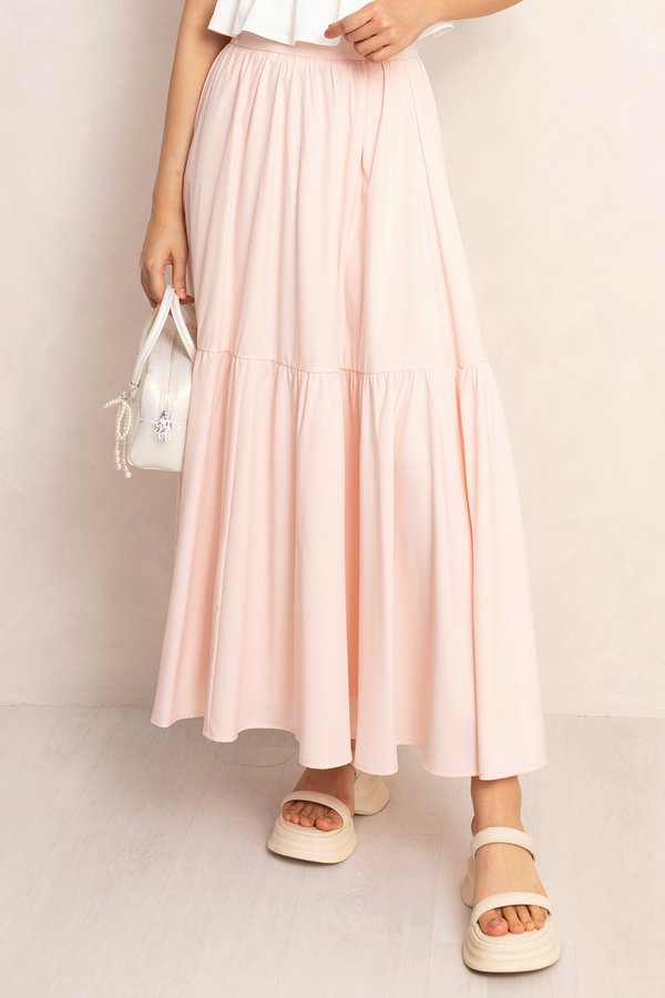 Bianca Tier Skirt Baby Pink