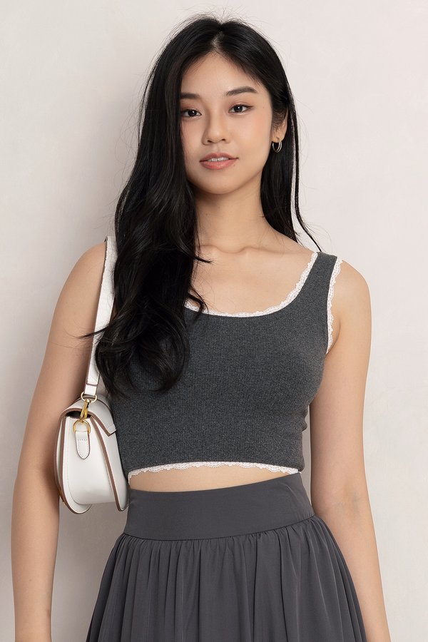 Blake 2 Way Top Textured Grey