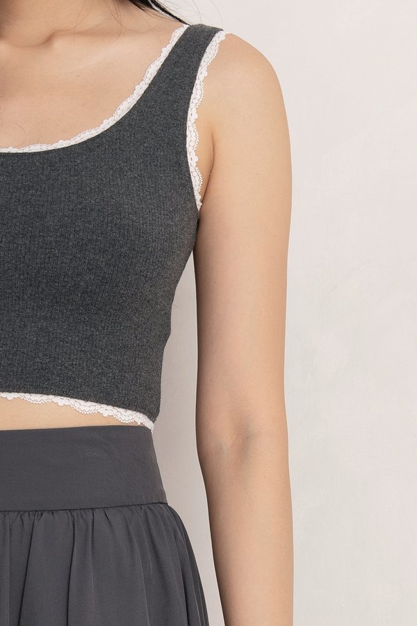 Blake 2 Way Top Textured Grey