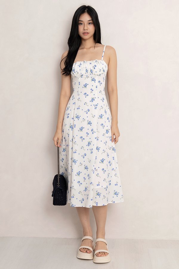 Aletta Dress Blue Garden