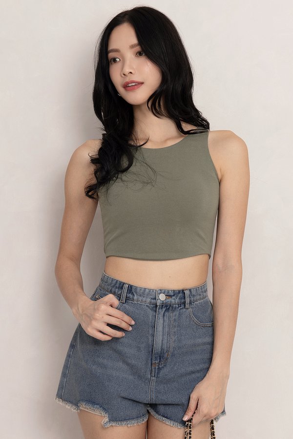 Hazel Padded Top Olive *PLUSH*