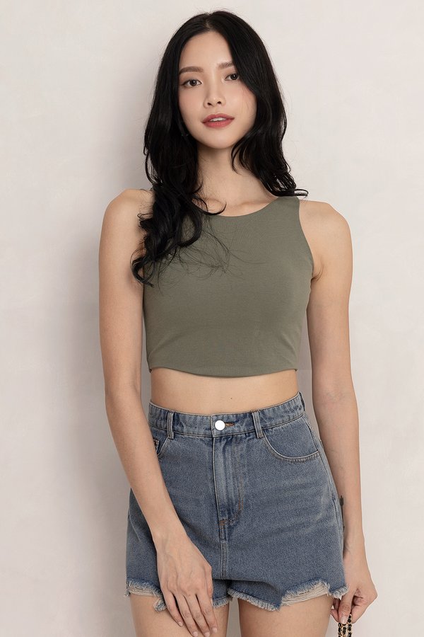 Hazel Padded Top Olive *PLUSH*