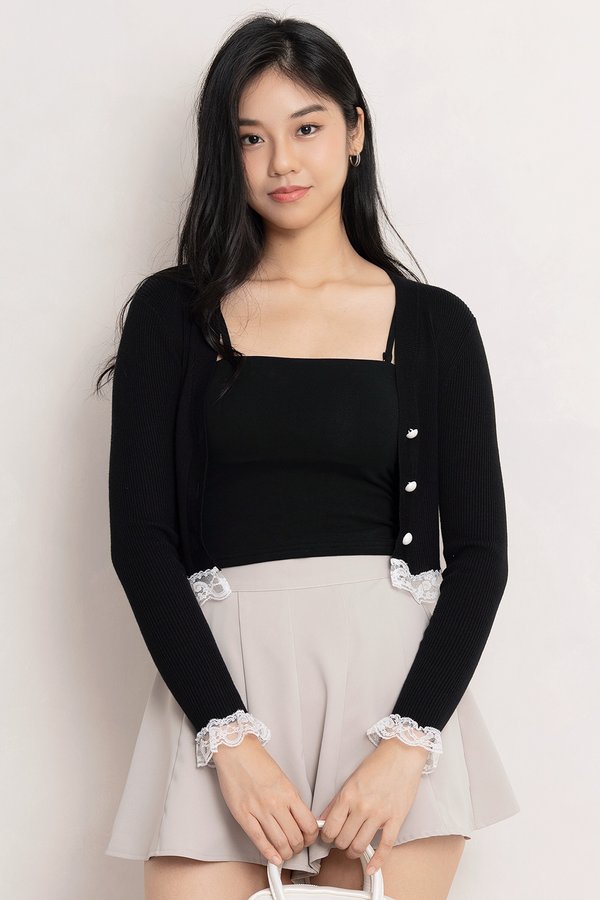 Kennedy Lace Cardi Black