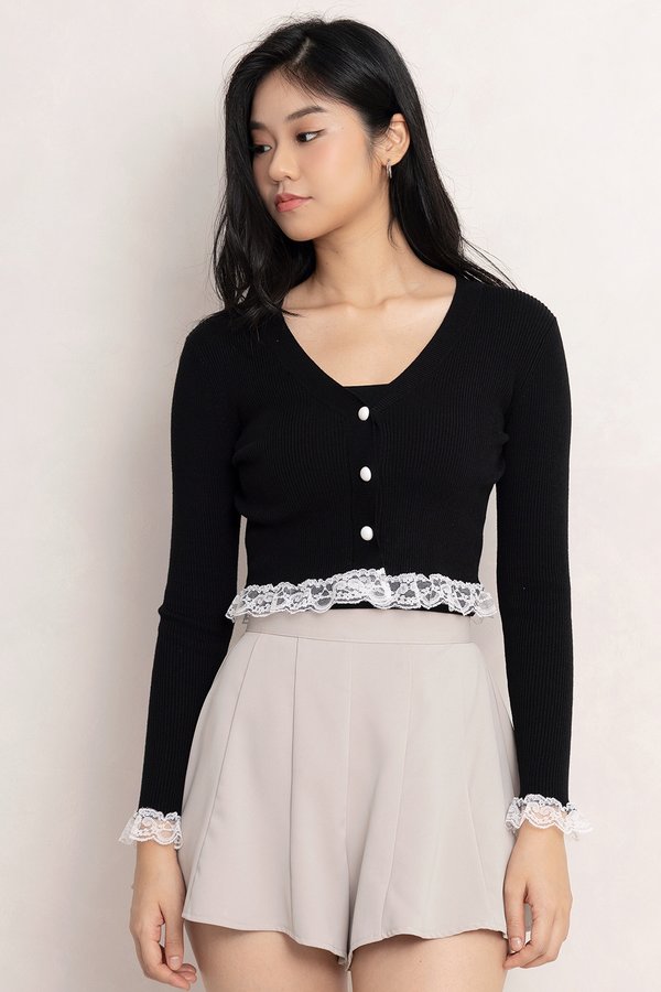 Kennedy Lace Cardi Black