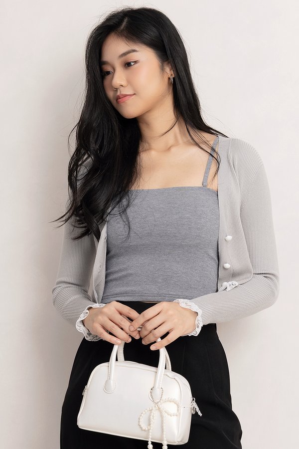 Kennedy Lace Cardi Grey