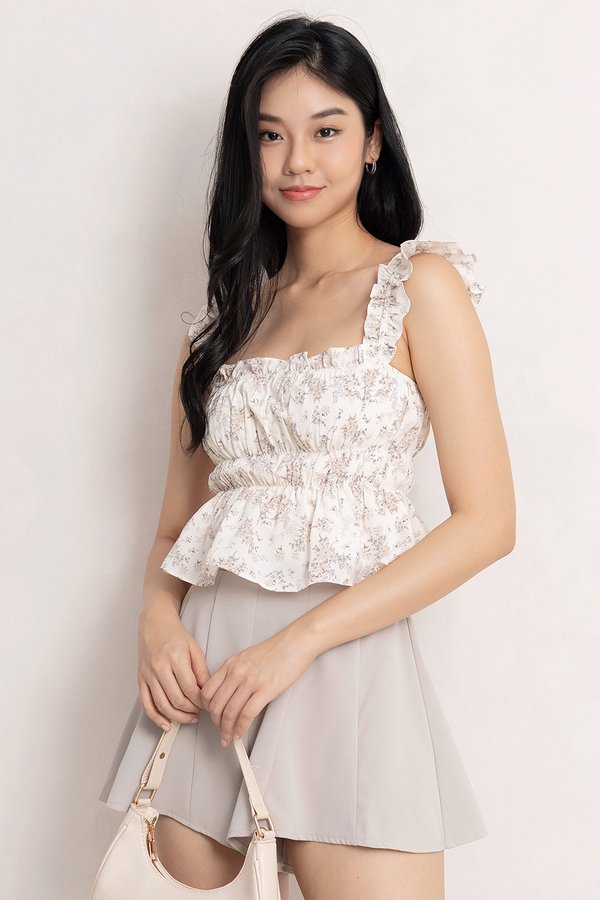 Eula Top Ivory Blooms